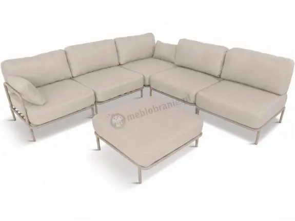 Taniej Nowoczesne meble modułowe na taras Salve 5 Midi Beige Cashmere