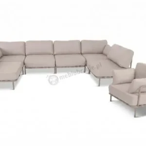 Wyprzedaż Duży zestaw mebli modułowych na taras Salve Beige Cashmere 6 Plus