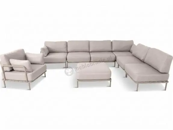 Meble modułowe metalowe 8 elementów Salve Beige Cashmere 6 Comfort Hit cenowy