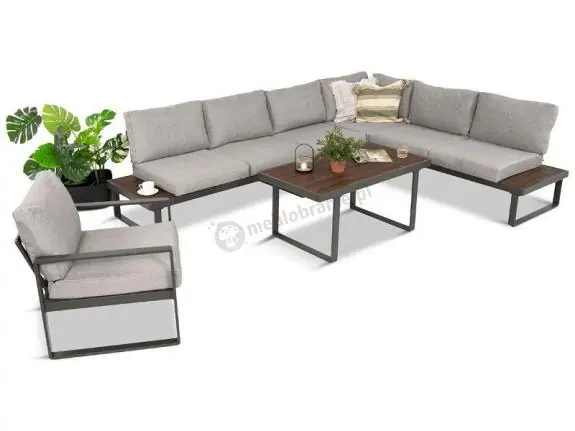 Okazja Modułowy narożnik ogrodowy 280x220cm z ławą i fotelem Panaon LG