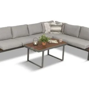 Jasnoszary modułowy narożnik na taras 280x220cm Panaon LG Zniżka