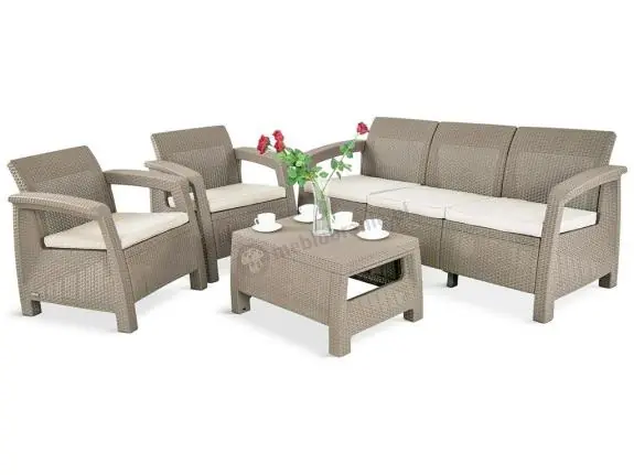 Zestaw ogrodowy Corfu Set Max Cappuccino Curver Keter Najlepsza cena