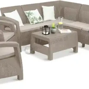 Corfu Relax Duo cappuccino narożna kanapa z fotelami Wybór klientów