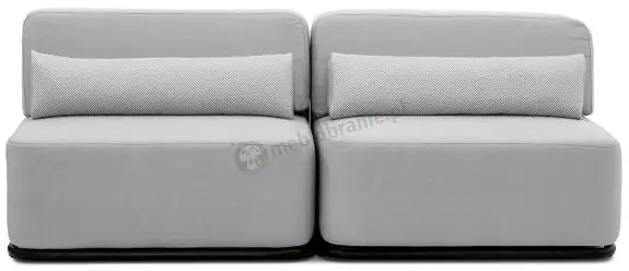 Zamów teraz Nowoczesna szara sofa modułowa na taras Straw 2 - Chrome 51