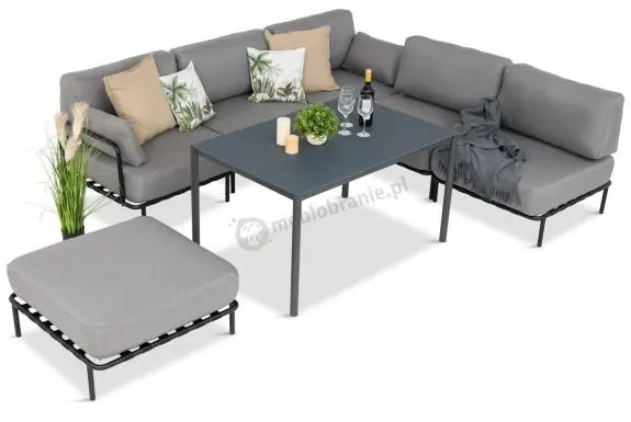 Zniżka Loftowe meble na taras ze stołem obiadowym Salve 5 Midi Dining