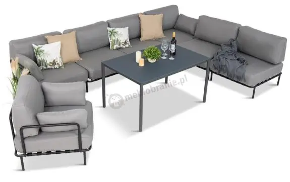 Nowoczesne meble tarasowe premium z wysokim stołem Salve 6 Plus Dining Ekspresowa dostawa