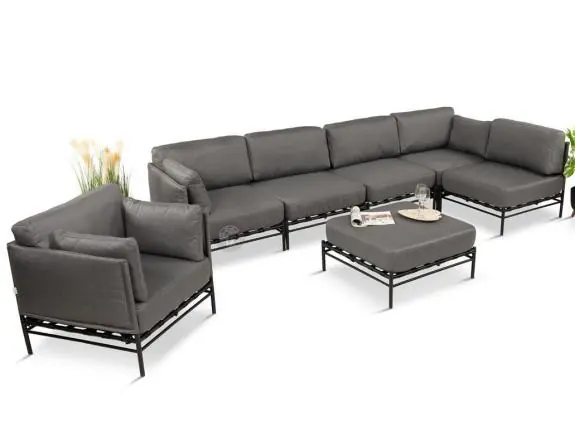 Do wyczerpania zapasów Zestaw mebli modułowych premium na taras Dandy - 5 elementów +fotel +pufa
