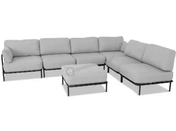 Modułowe meble tarasowe wypoczynkowe Salve 6 Midi Chrome Oferta limitowana