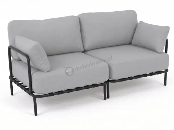 Taniej Nowoczesna sofa dwuosobowa modułowa Salve Chrome