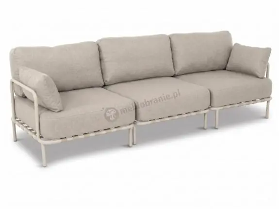 Oferta limitowana Beżowo kaszmirowa sofa ogrodowa 3 modułowa Salve Beige Cashmere