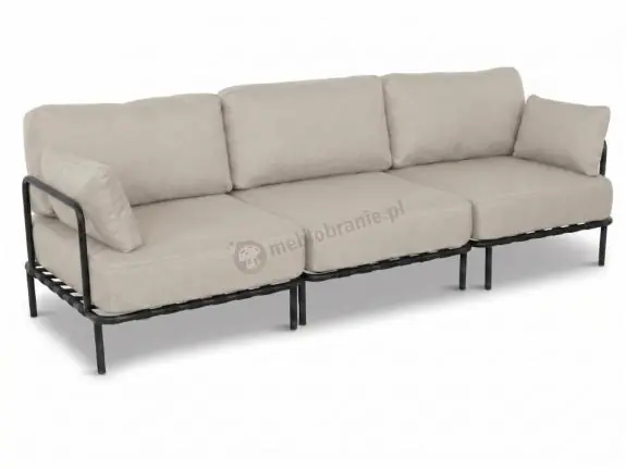 Beżowa sofa modułowa do ogrodu dla 3 osób Salve Beige Tylko do końca tygodnia