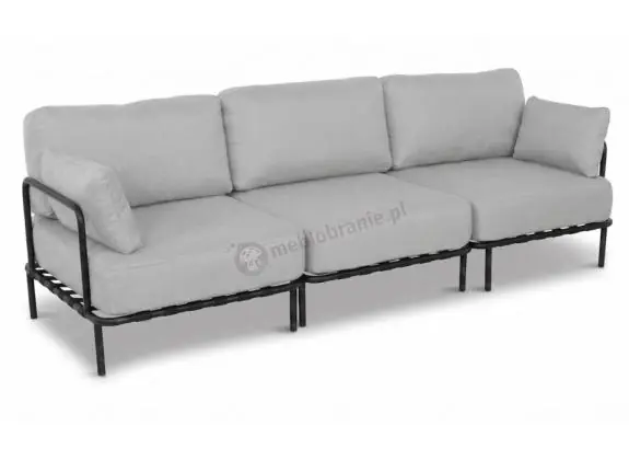 Nowy Sofa dla 3 osób w stylu loft Salve Chrome