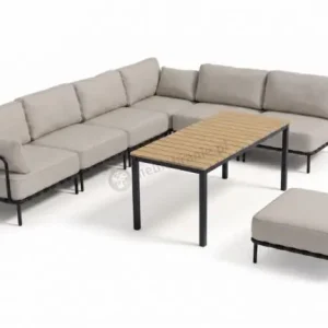 Modułowe meble tarasowe wypoczynkowe Salve 6 Midi Beige ze stolikiem Bezpieczna płatność