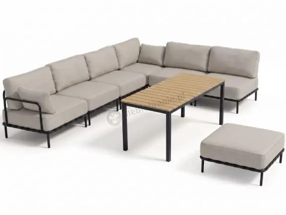 Modułowe meble tarasowe wypoczynkowe Salve 6 Midi Beige ze stolikiem Bezpieczna płatność