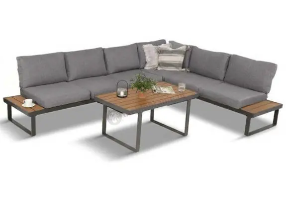 Szary modułowy narożnik na taras 280x220cm Panaon Grey Teak Sprawdź teraz