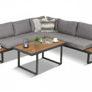 Kup teraz Nowoczesny narożnik na taras - Panaon Corner 220x220 - Grey Teak