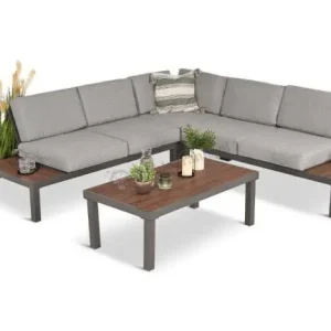 Cena promocyjna Nowoczesny narożnik modułowy 222x222cm Calamba Corner - Light Grey
