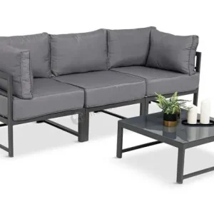 Modułowa sofa ogrodowa 200cm ze stolikiem Trapeno grafit Dostępne od ręki