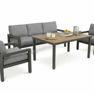 Rabat Aluminiowe meble ogrodowe z wysokim stołem obiadowym Calamba Dining - Grey